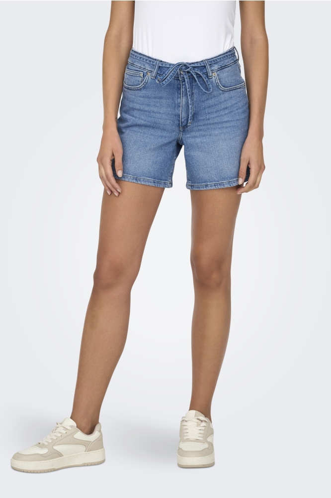 ONLGIANNA MW BELTED SHORTS AZG DNM 15340706 MEDIUM BLUE DENIM